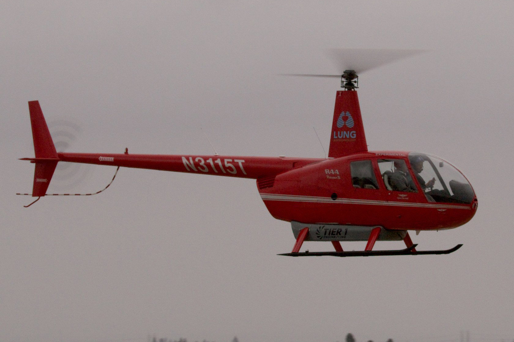 Tier 1 Engineering e-R44 3rd Generation electric helicopter with a magniX electric motors, Tier 1 Engineering photo credit Tier 1 Engineering e-R44 3rd Generation electric helicopter with a magniX electric motors, Tier 1 Engineering photo credit